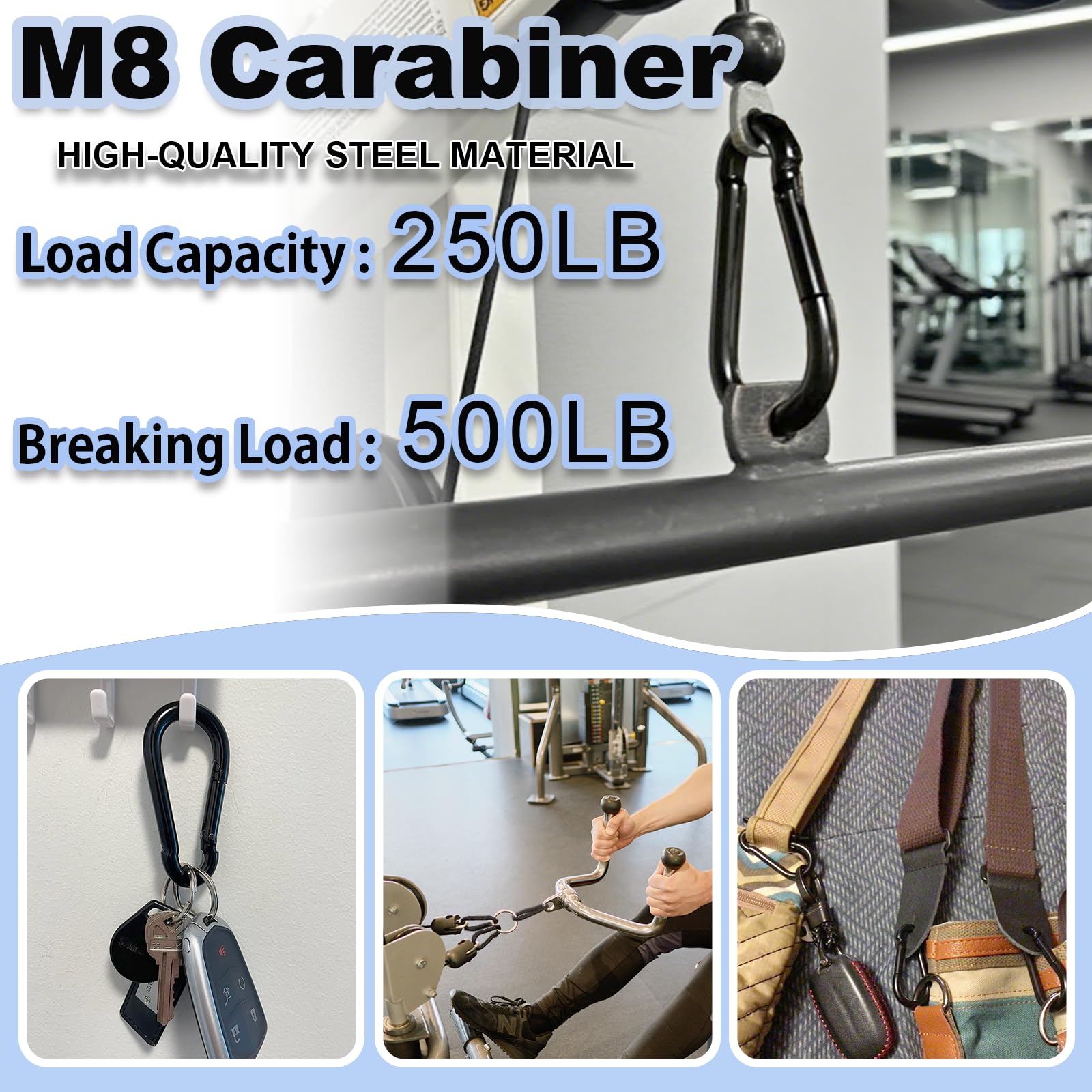 Federkarabiner, schwarzer Karabiner