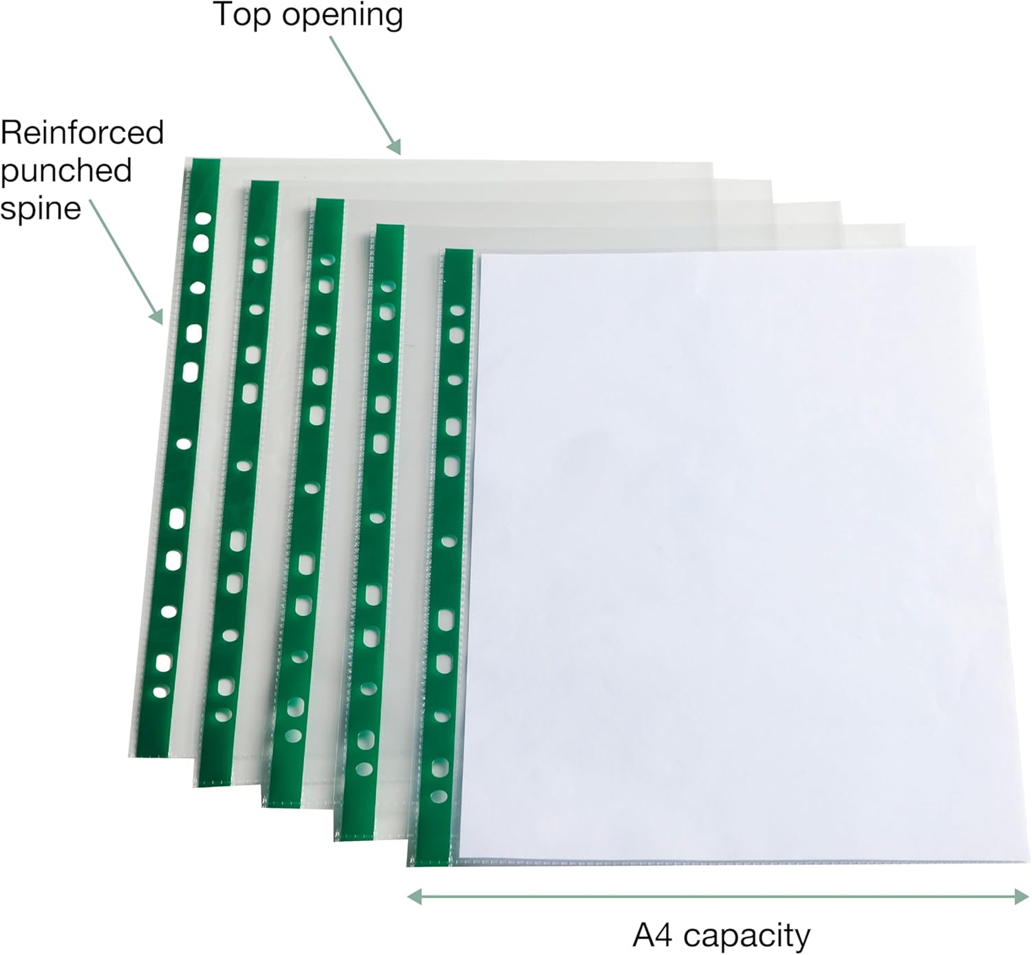Summit A4 Punched Pockets, 200 Pack