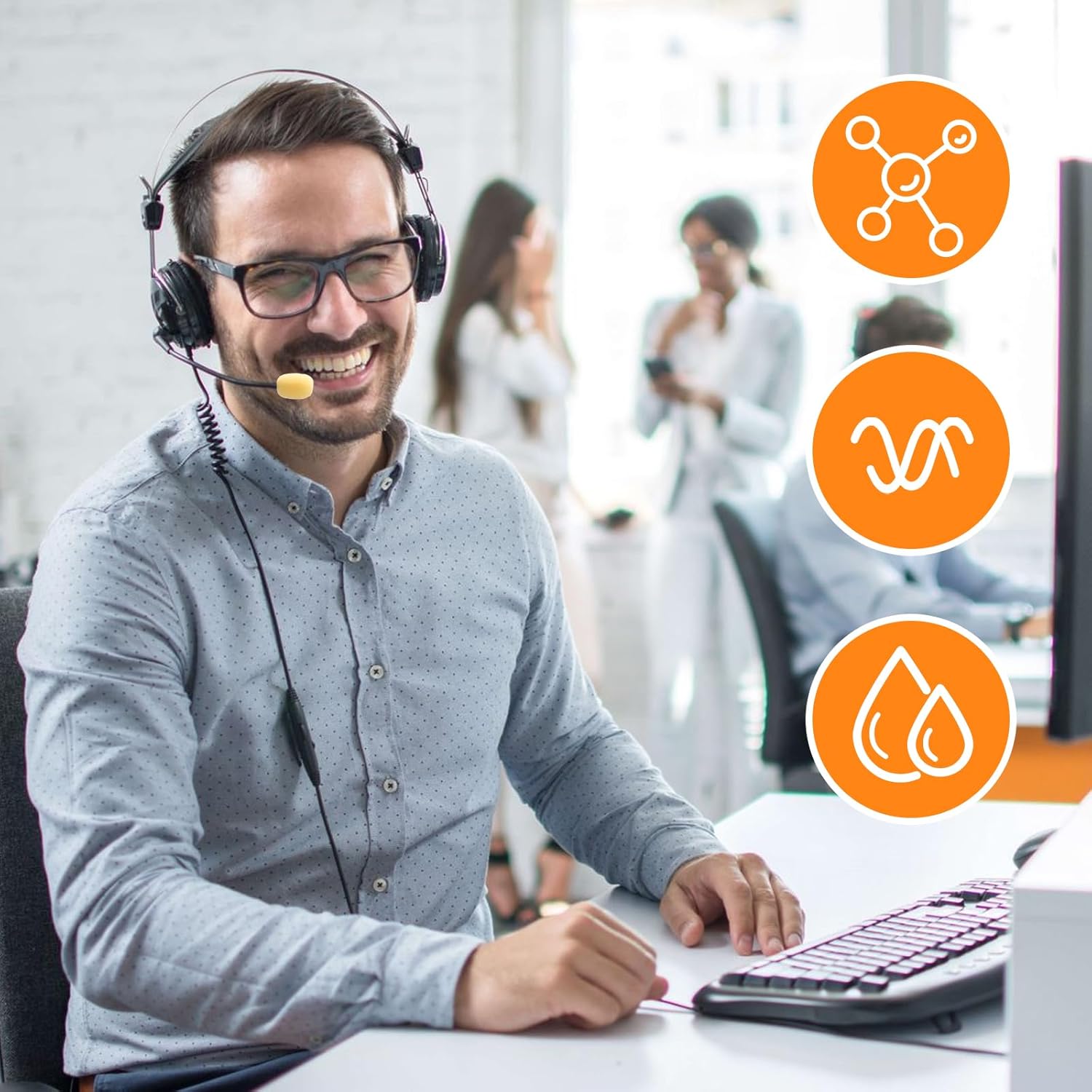 20個 2x15 mm ミニサイズ ヘッドセット ウィンドスクリーン マイク フォーム カバー マイク フォーム カバー ポップ フ