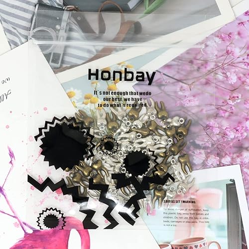 Miniatura 7 de Honbay 60 dijes de dientes de aleación, dijes colgantes de dientes saludables para aretes, pulseras, collares, joyería (2 colores)