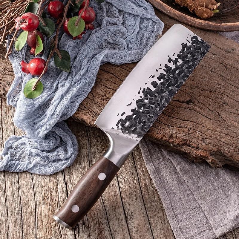 Meat Cleaver,Cleaver Knife 6 Inch Household Forged Kitchen Knives Japanese Style Butcher Knife Master Chef Stainless Steel Sushi Small Cleaver Meat Cook Knives, LAMAJIGA5844