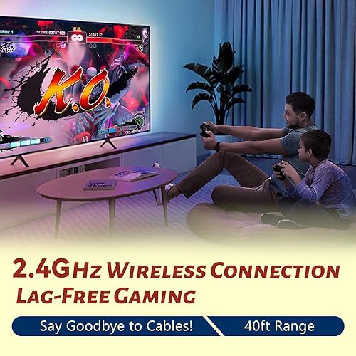 Miniatura 4 de HRYYDS 2025 Retro Gaming Console Pro 4K HDMI with 40,000+ Built-in Classic Video Games - Plug & Play Game Stick for TV with 2 Wireless Controllers