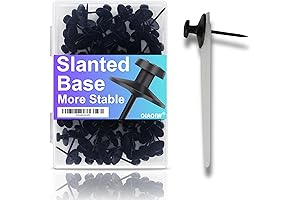 50pcs Black Thumb Tacks for Wall Picture Hangers