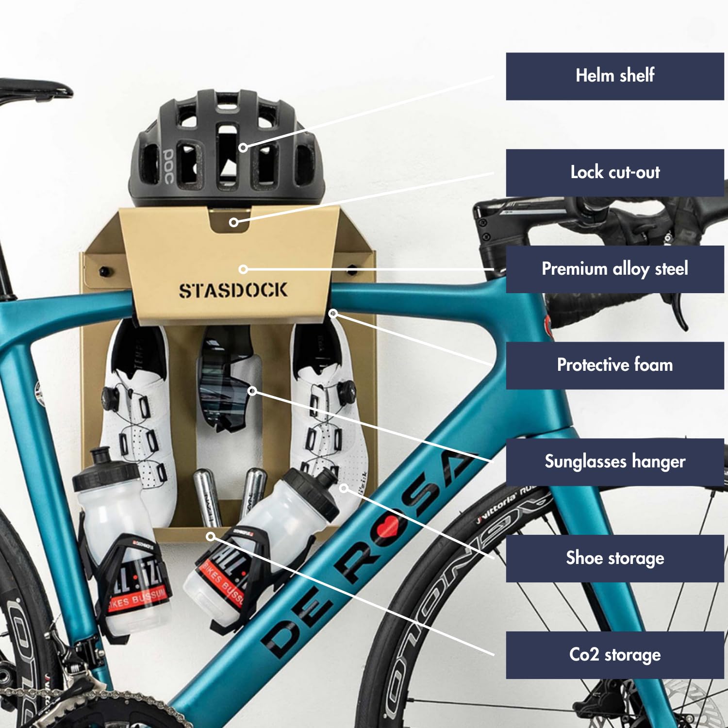 Amazon.co.jp: Stasdock ウォールバイクラック | 自転車収納壁マウント