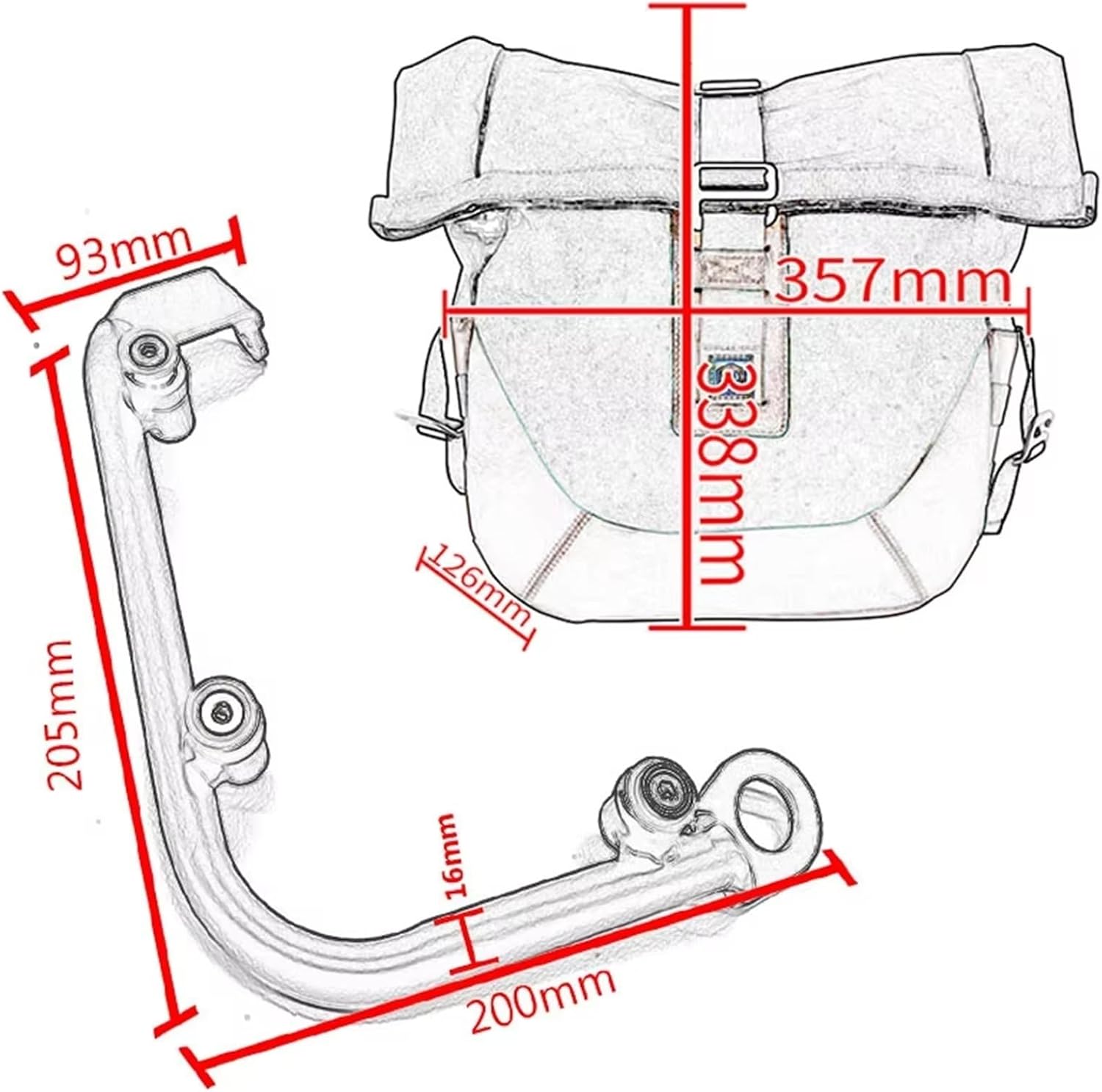バイク シートバッグ に適合するR用 に適合するナインティー に適合するR9T用 に適合するスクランブラー 都会的な ラゲッジラック