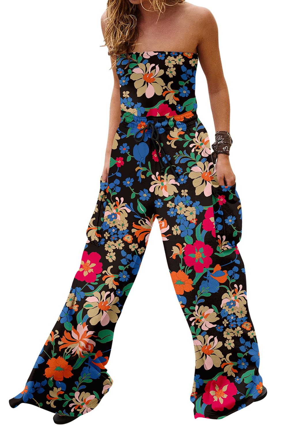 Aoang Women Overalls Jumpsuits Loose Casual Dressy Sleeveless Baggy Pants Romper Jumpers 2024 Trendy Summer Outfits