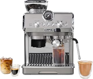 La Specialista Arte Evo Espresso Machine with Coffee Grinder | #1 Worldwide Espresso Machine Maker, 4 Preset Recipes, Built-in Grinder, Powerful Milk Frother, Barista Toolkit Included