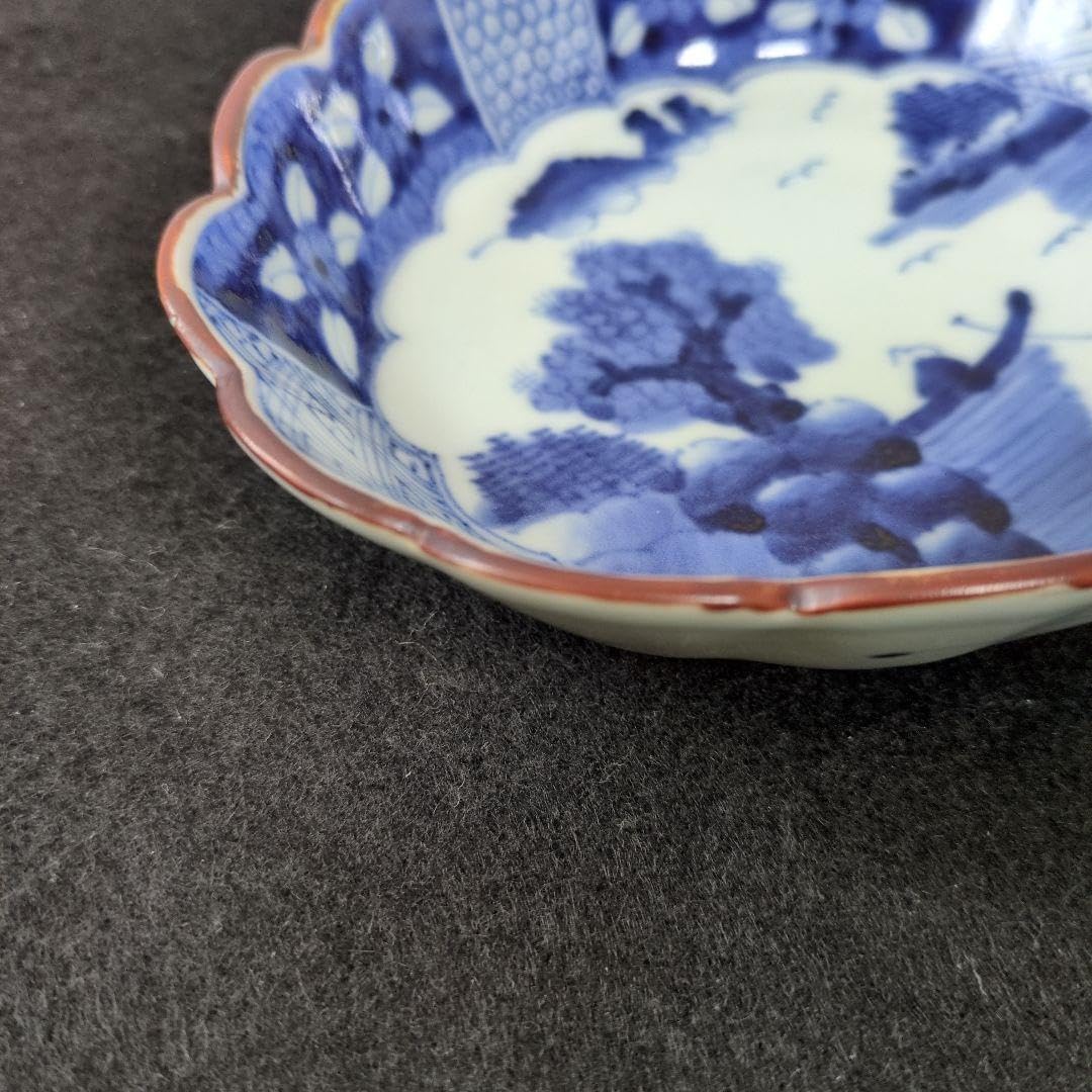 Amazon.co.jp: 有田焼 岩永浩 作 祥瑞山水図菊割楕円向付 1枚 : おもちゃ