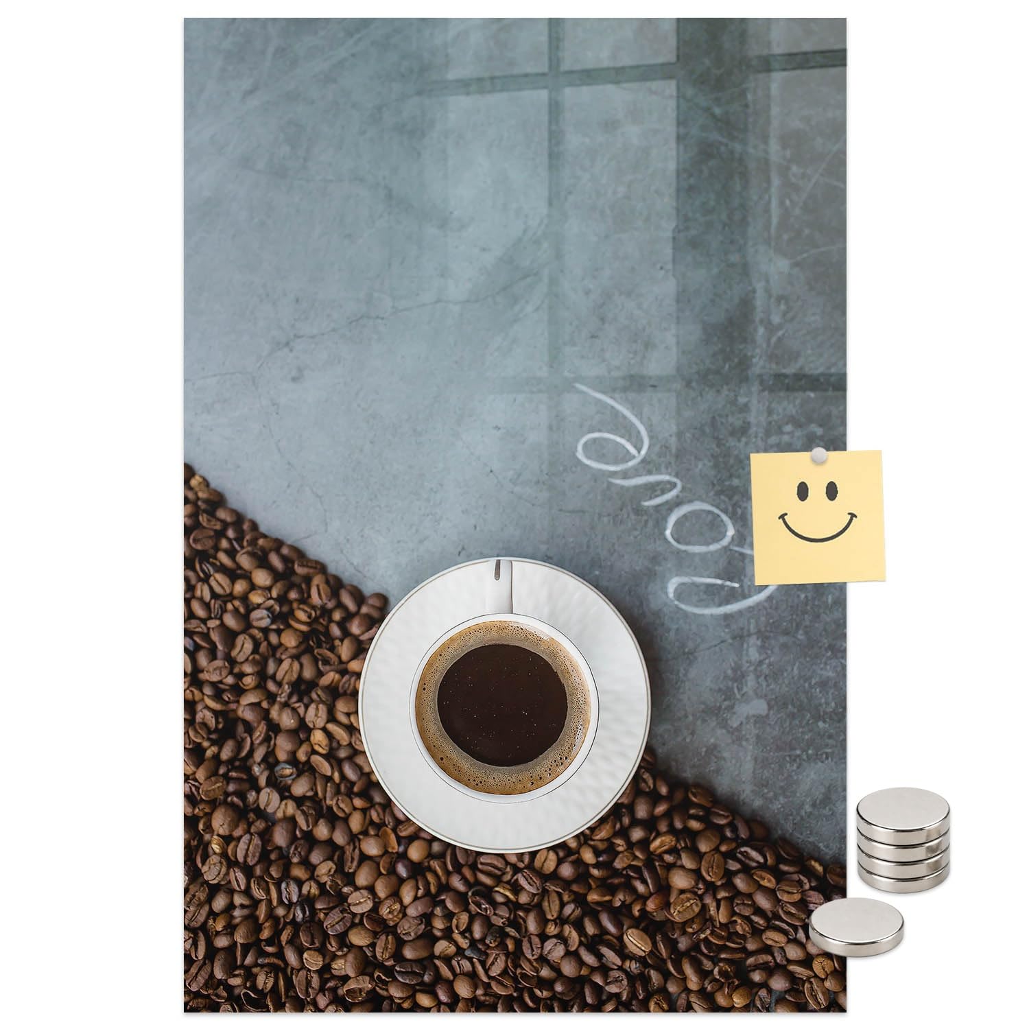 Lavagna in Metallo per Scuola, Ristoranti e Ufficio 40x60 Tazza di caffè