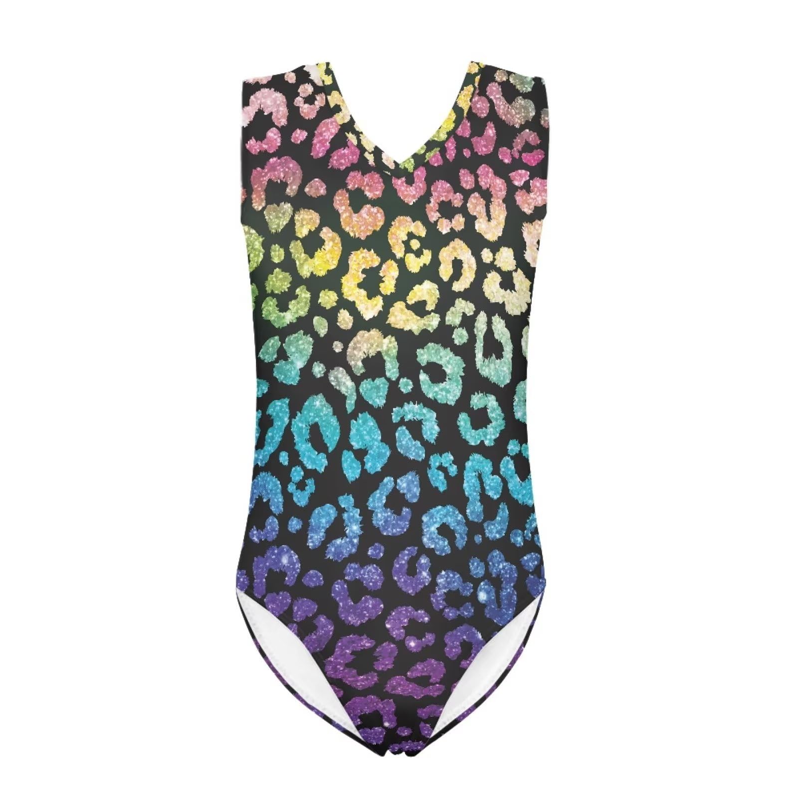 INSTANTARTS Leopard Leotard Girl Gymnastics Toddler Tank Biketards One Piece