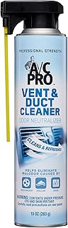 InterDynamics Certified A/C Pro Vent and Duct Cleaner, Professional Strength Odor Eliminator for Cars, Truck, and HVAC, 10 Oz