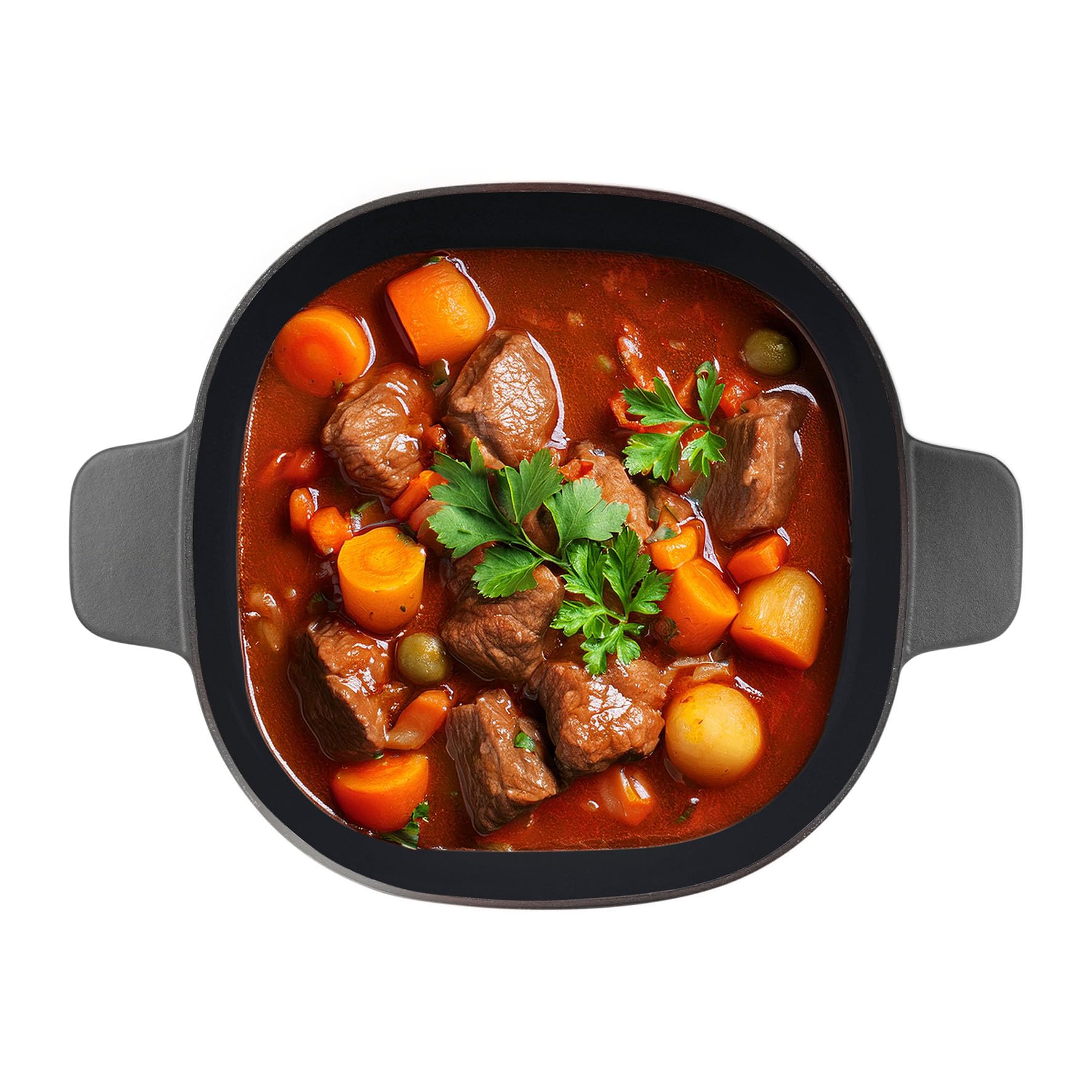 Sitram 716936 - Casseruola quadrata in ghisa smaltata, 3 litri, lunghezza 21,5 cm, larghezza 21,5 cm, altezza 9 cm, esterno e interno nero opaco, tappo in acciaio inox, tutte le fonti di calore tra