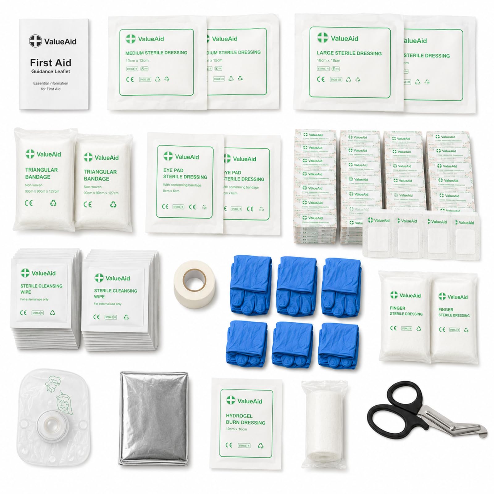 Value Aid BS8599-1 Compliant Workplace First Aid Refill Kit (Small)
