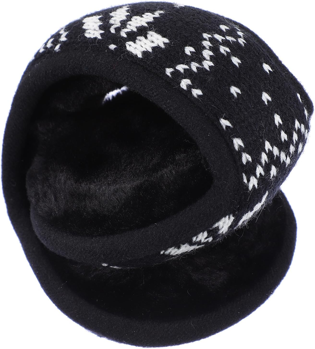 Winter Plush Earmuffs Soft Knitted Ear Warmers Foldable Lightweight Ear Protection for Women Men Outdoor Cold Weather