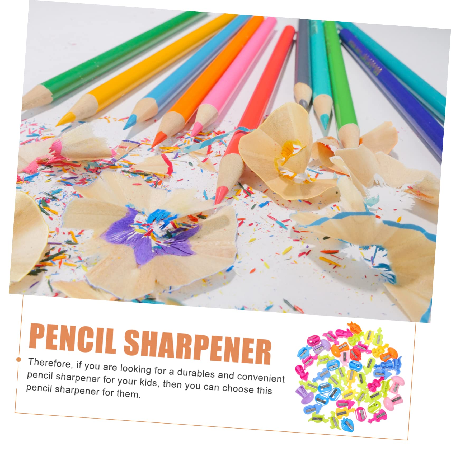 Lurrose 150 Stk Cartoon Bleistiftspitzer Zeichenbleistiftspitzer für das Klassenzimmer dosenspitzer kinder Mini für Kinder Schulbedarf Plastik