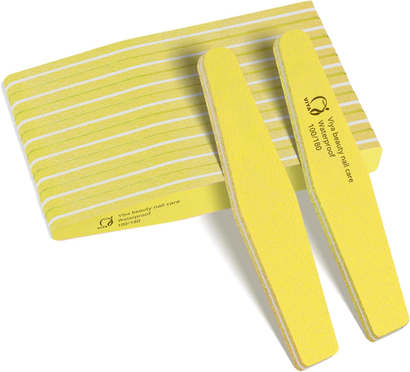 Nail Buffer Block, Nail Art Shiner File, Smooth, Buff, Shine Nails Nail Smoothing Block Professional Manicure Nail Care For Salon Use DIY Home(10pcs) (Yellow)