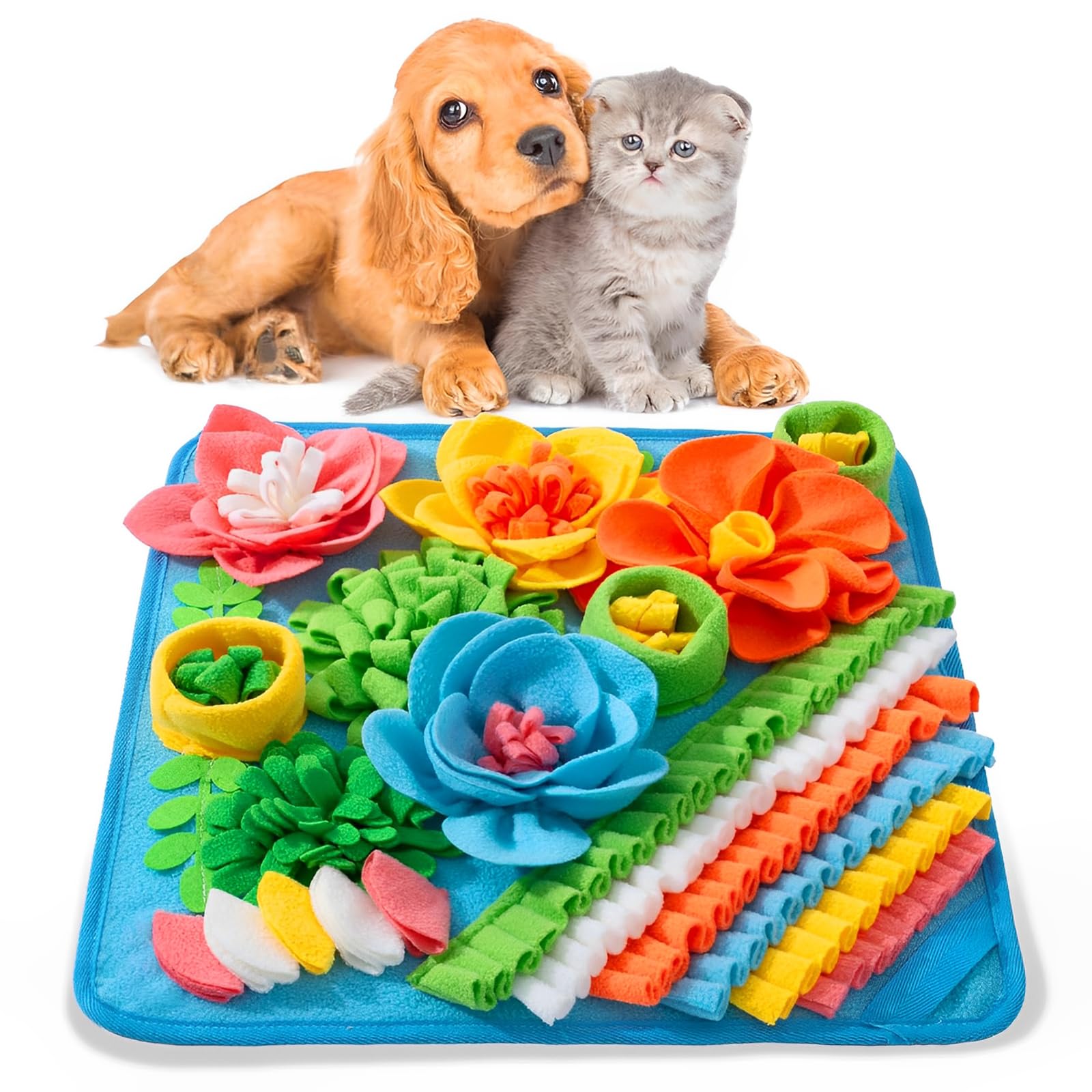 Alfombra De Olfateo Para Perros - Juego De Inteligencia Y Comida Lenta, 39x39 Cm