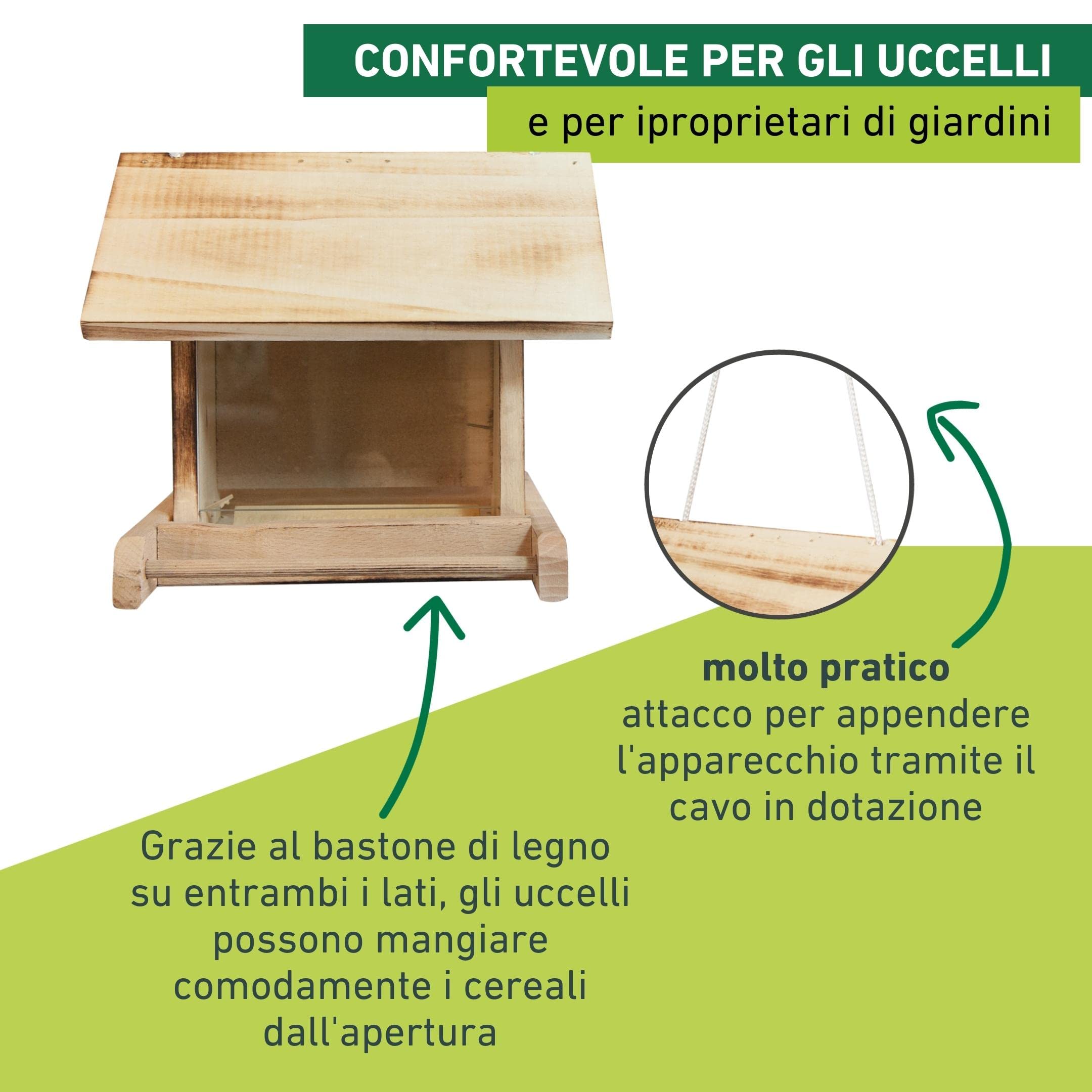 Windhager Mangiatoia da Giardino per Uccelli 24 x 24 x 19 cm