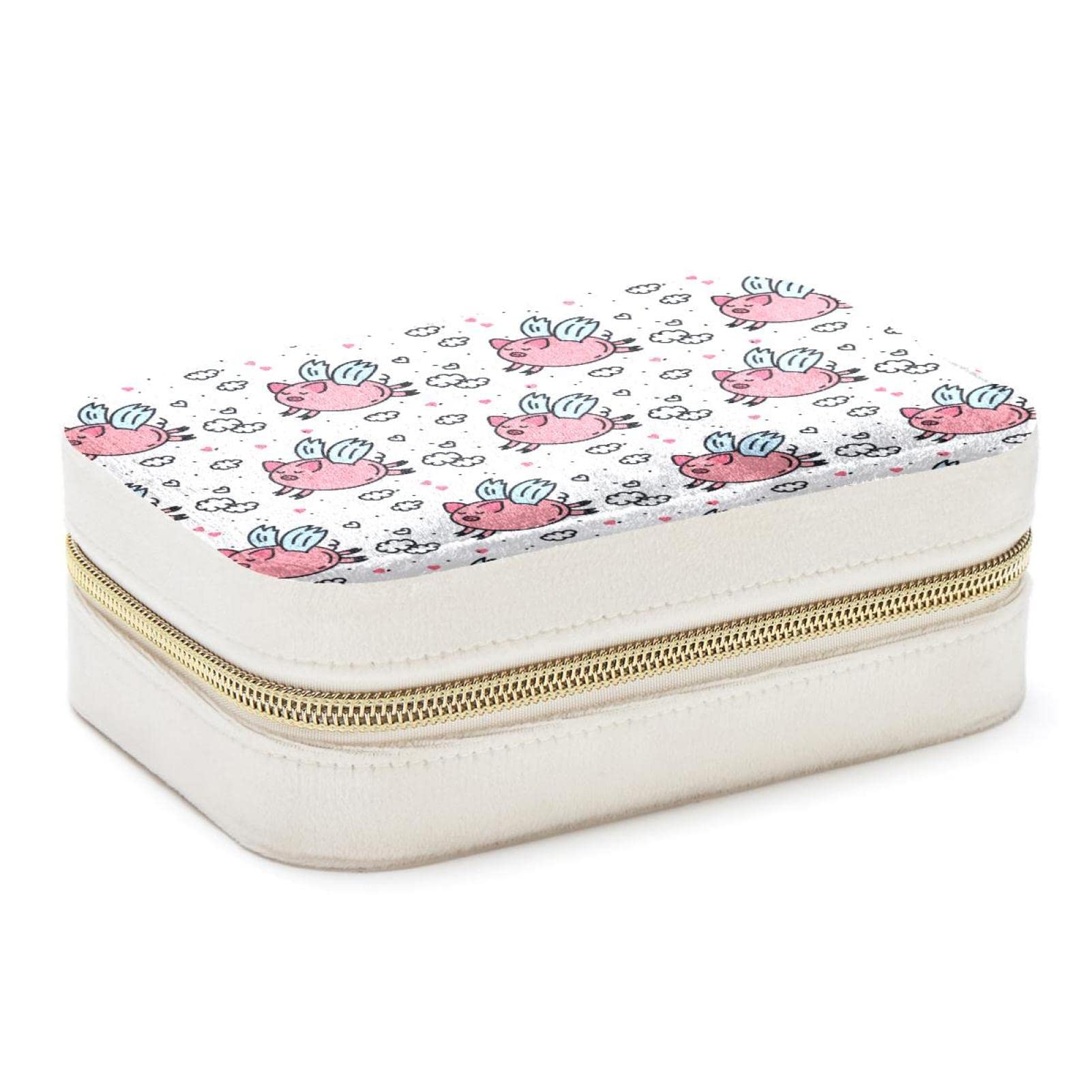 Cadeaux de demoiselle d'honneur : boîte à bijoux portable ange Piggy pour mariage
