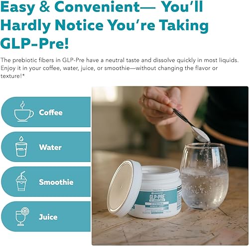 Miniatura 7 de GLP-Pre - Complejo de fibra prebiótica optimizada - Optimización del microbioma intestinal para el apoyo natural de la vía GLP-1 y bienestar