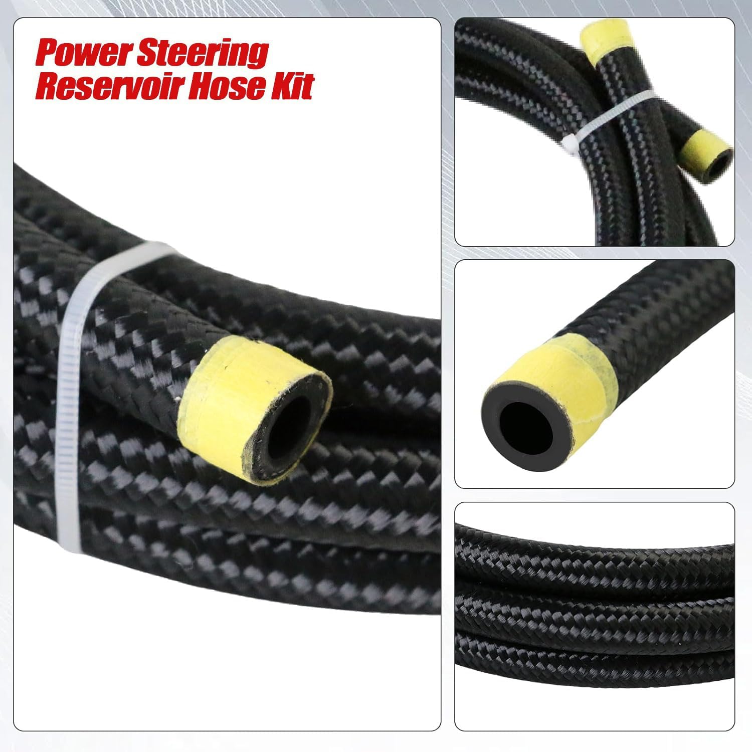 Universal Power Steering Pump Hose Kit return to reservoir Hose Kit 551082 AN6 Power Steering Pump Hose Fitting Kit Fits for LS Swap LS1 LS3