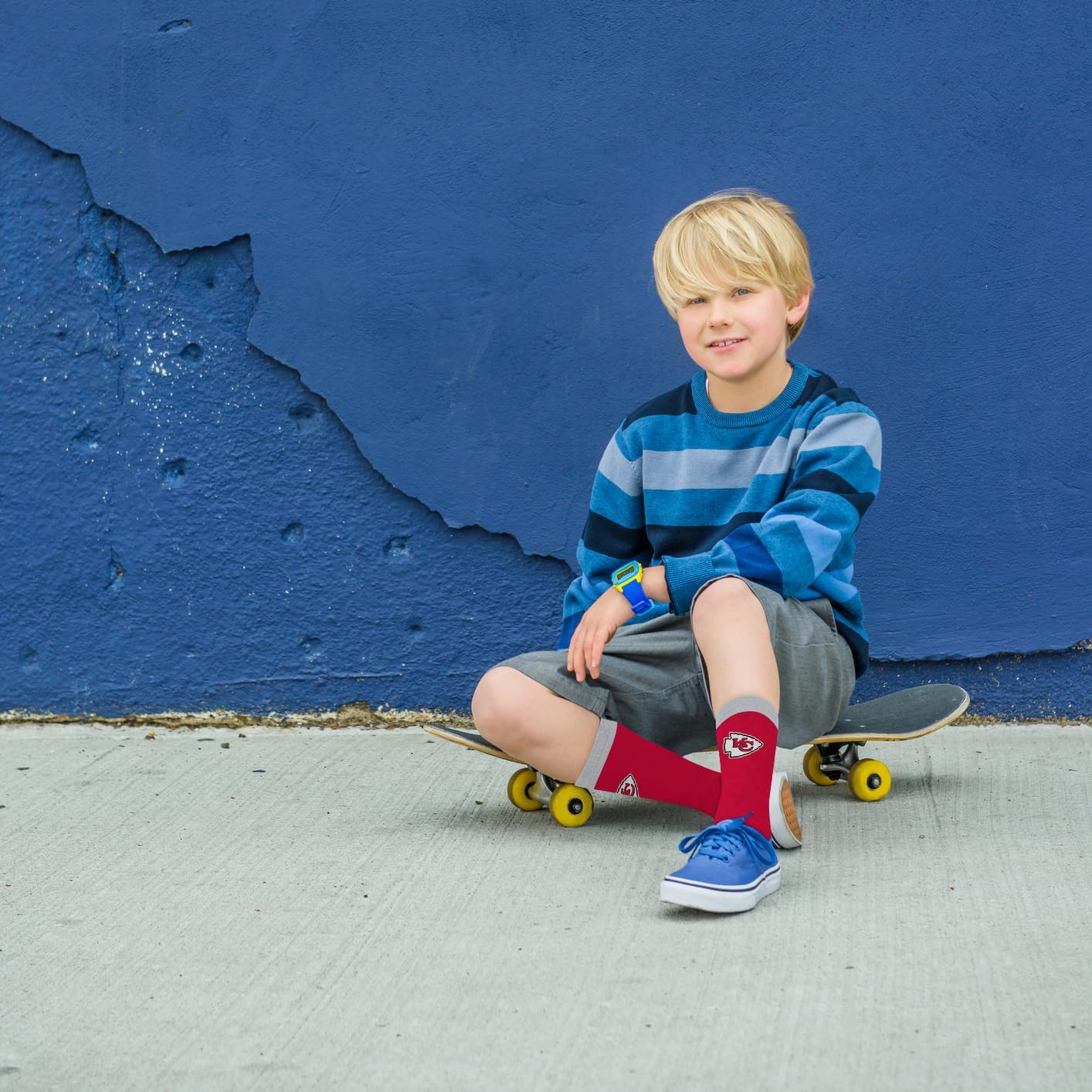 For Bare Feet NFL Unisex Kids Nfl Mvp Crew Sock Youth - Image 3