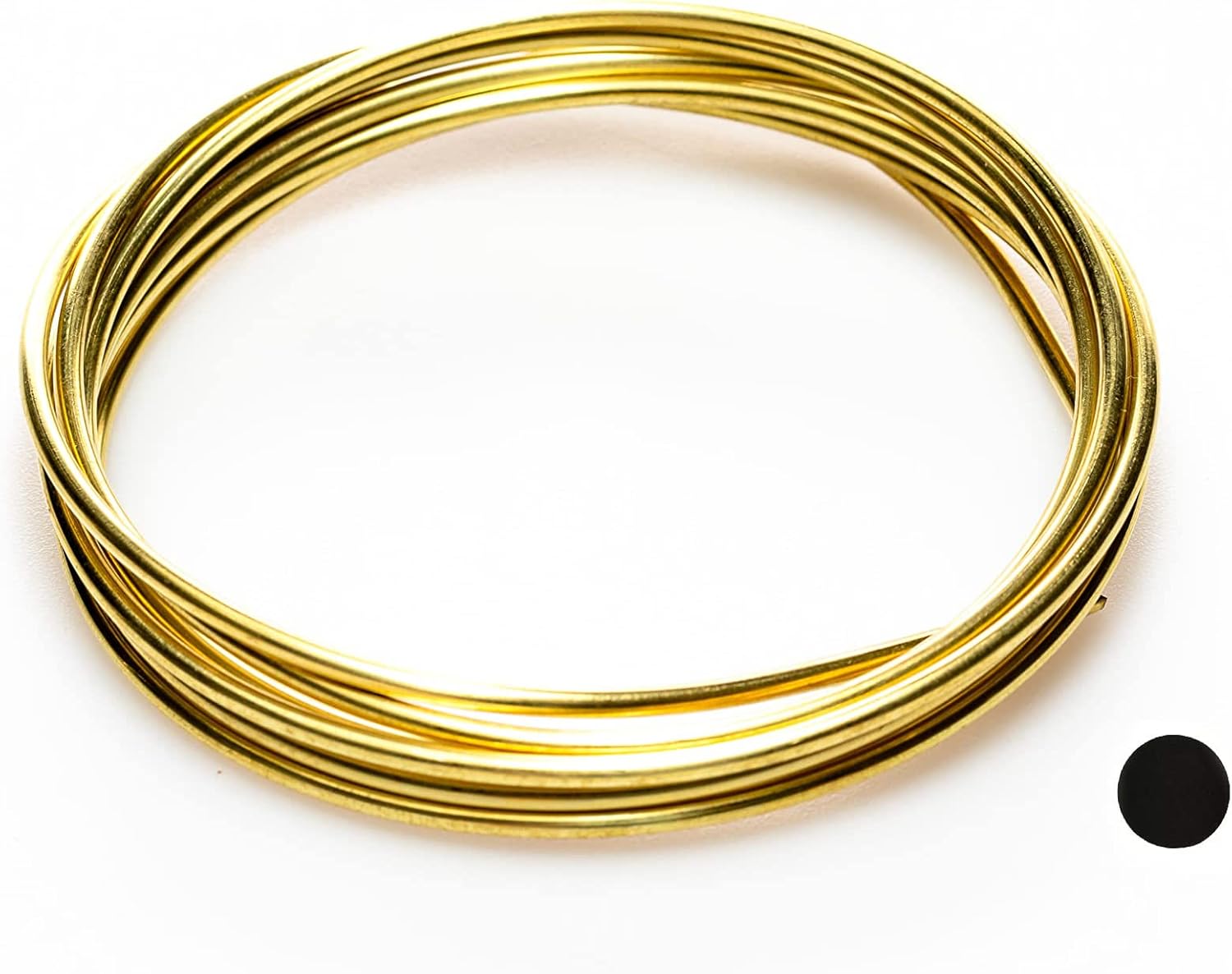 1 Ounce (4 Ft) Solid Yellow Brass Wire 12 Gauge, Round, Dead Soft by