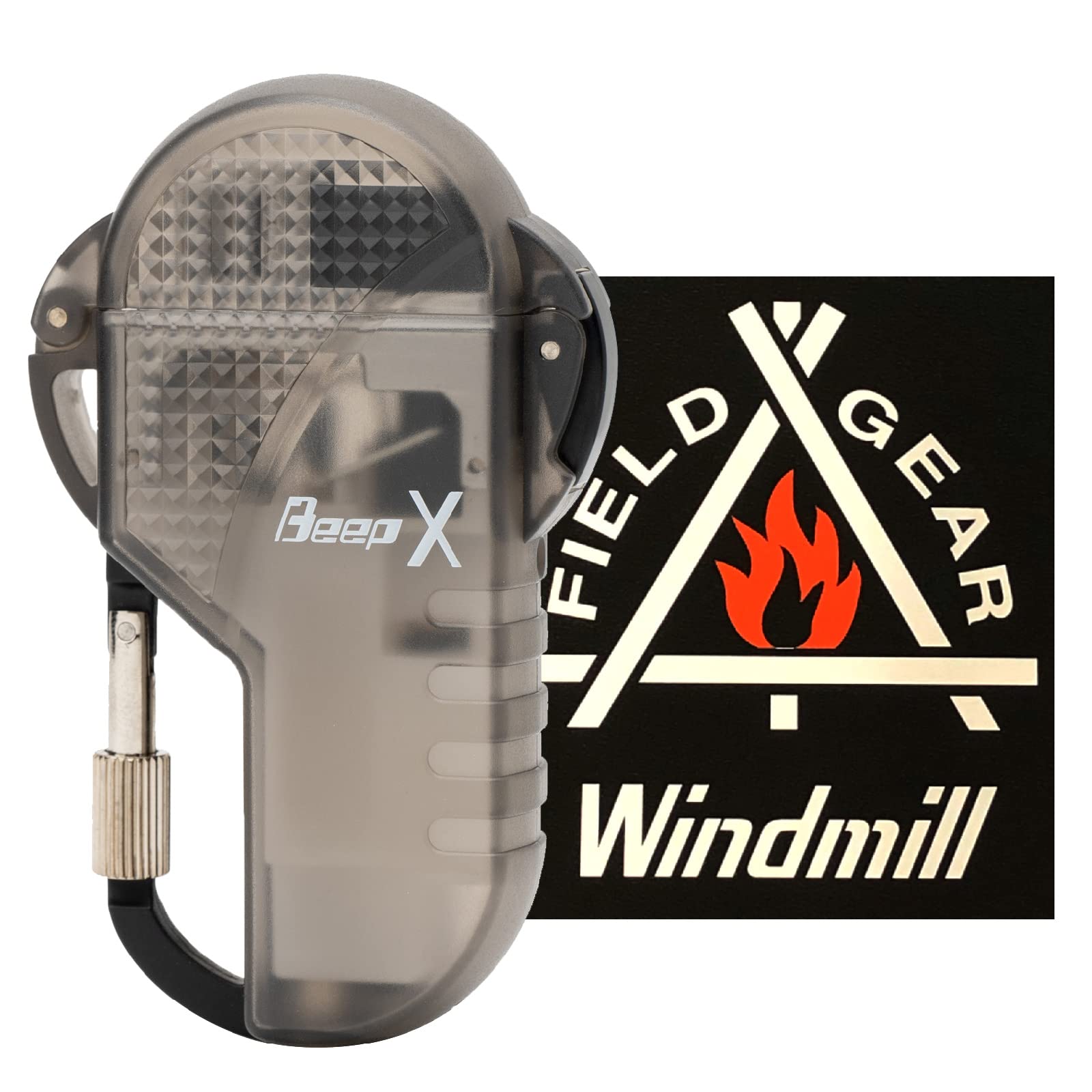 ウインドミル(Windmill) ターボライター 黒 クリアー BEEPX ロゴステッカー付き 防水 充填式 BEX-0002K