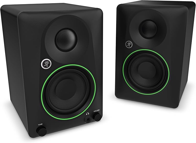 CR3.5 Monitores de estudio de referencia creativa de 3,5" con perilla de tono e interruptor de ubicación: parlantes activos para producción musical, computadora de escritorio, juegos y escucha de alta fidelidad