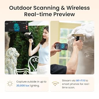 Revopoint INSPIRE 2 3D Scanner, 0.03mm Precision, Outdoor Scan, Premium