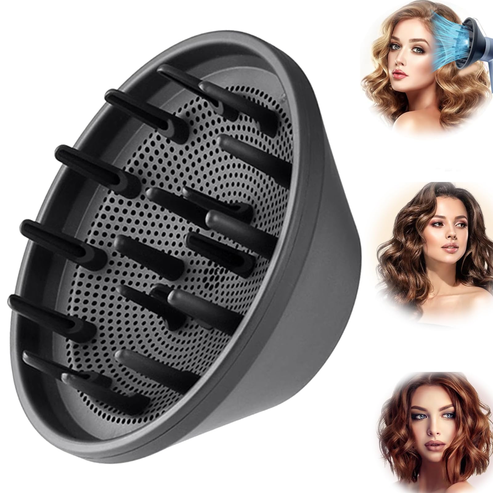 Chuancheng Haardiffusor-Aufsatzdüse für Laifen Swift Haartrockner/Swift SE, Trocknen Styling Curling Zubehör, 360 Grad drehbar