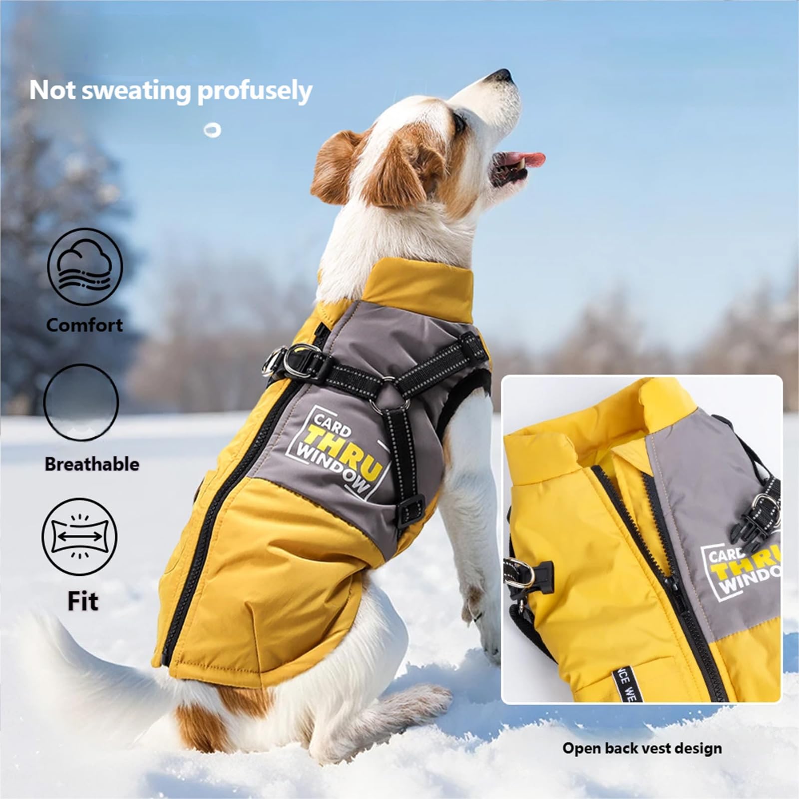 Amazon.co.jp: 大型犬用断熱犬綿コート防風保護快適な摩耗 2 脚の衣装