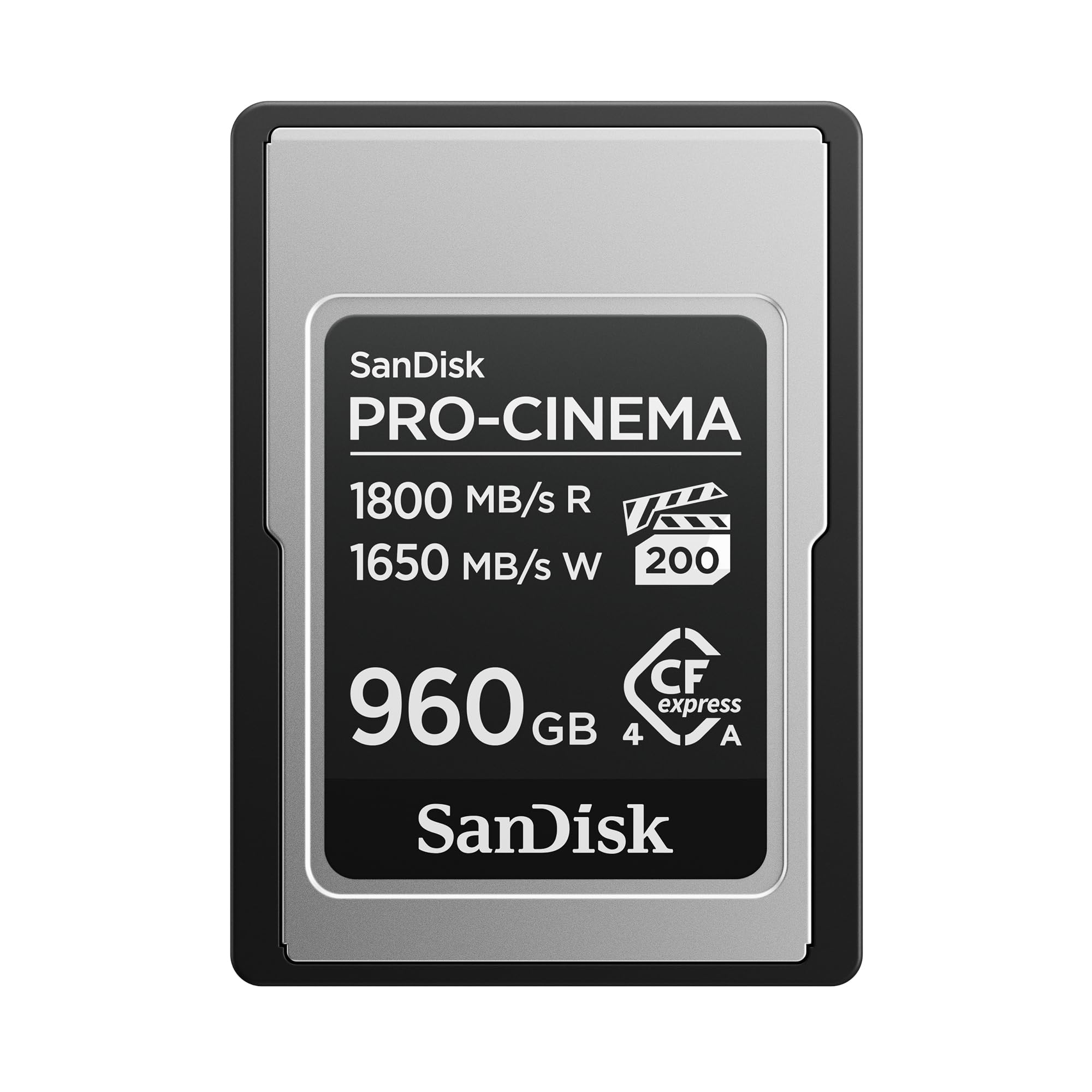 SanDisk PRO-CINEMA CFexpress Type A Card 480GB (read speeds up to 1800MB/s, write speeds up to 1650MB/s, 4K, 6K, 8K, VPG200, Rescue PRO)