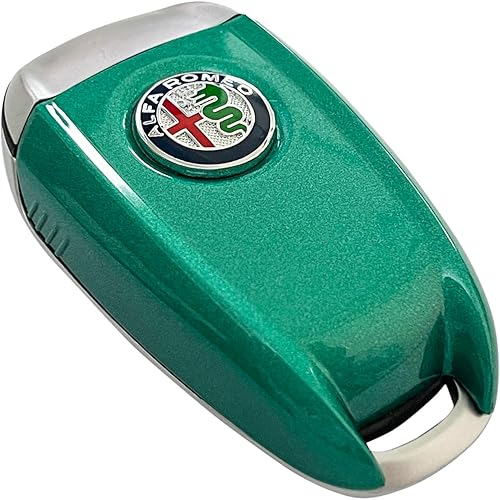 Miniatura 7 de Funda de repuesto para llave de automóvil con logotipo negro de fibra de carbono ABS, estilo 3D, para Alfa Romeo Giulia Stelvio Tonale (logotipo