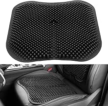 Qiilu Almofada para assento de carro, almofada de silicone para assento de carro, impermeável, antiderrapante, macia, respirável, para massagem, para casa, escritório, alívio da dor, assento confortável