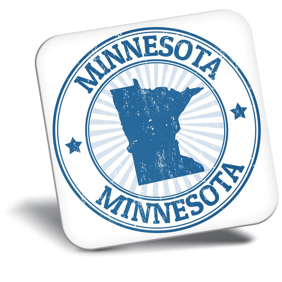 Destination Vinyl Ltd Multicolor Fridge Magnet - Minnesota America Usa Travel Map 5024