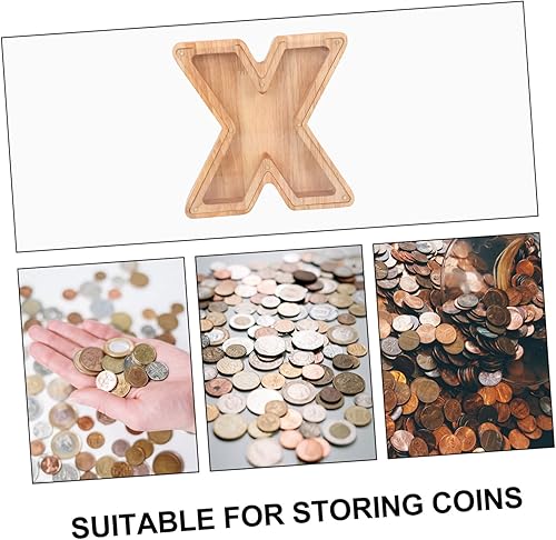 Miniatura 3 de 2pcs Alphabet Piggy Bank Coin Bank Saving Pot Desktop Ornament Letter Designed Saving Pot Small Change Container Coin Container Desktop Adorn Piggy