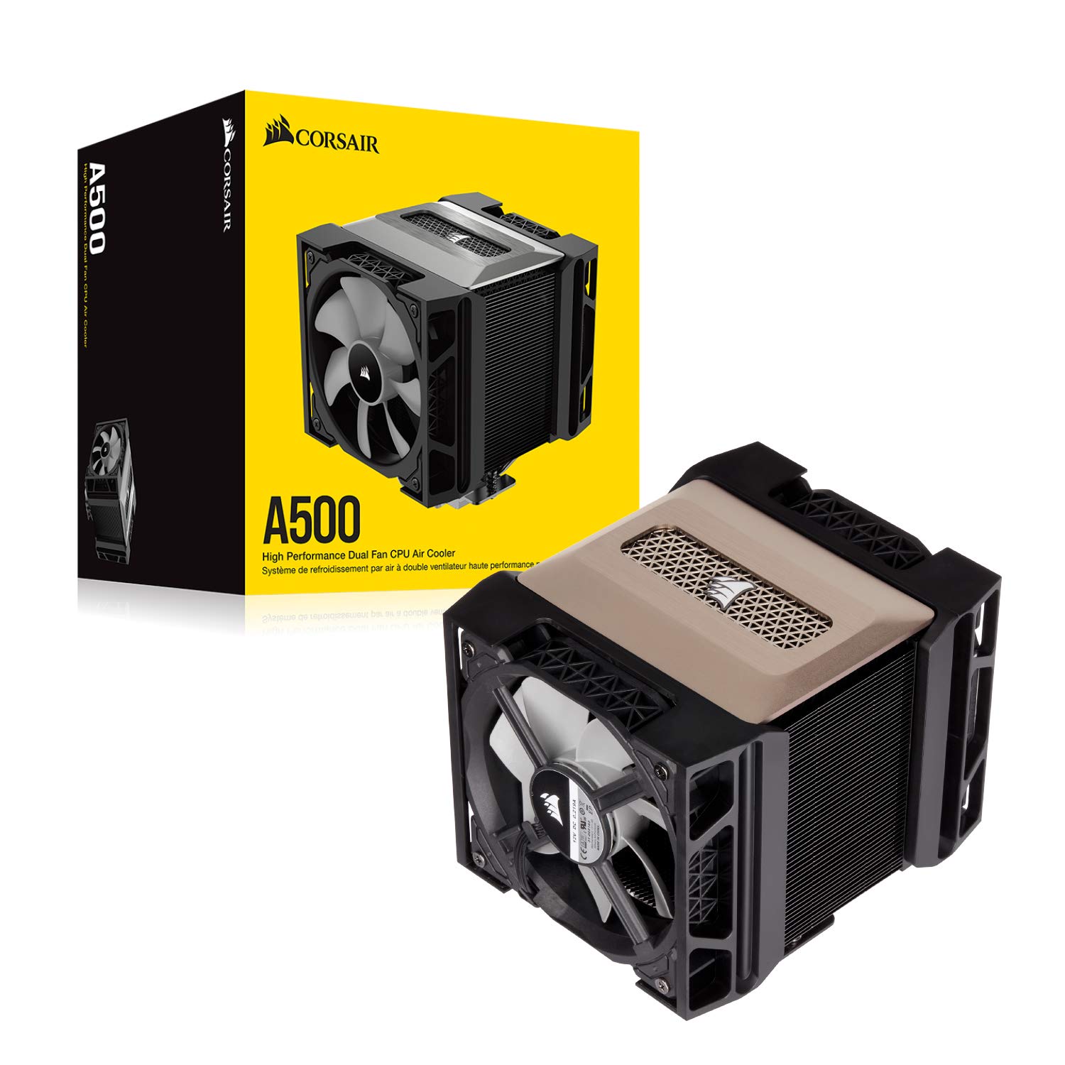 Corsair A500, High Performance Dual Fan CPU Cooler (Cools up to 250W