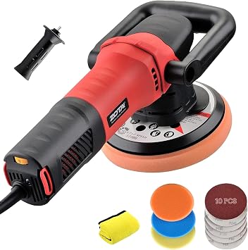 ZOTA Car Buffer Polisher,6 inch Orbital Polisher,Dual Action Polisher with 6 Variable Speed, 750W Ramdom Orbital Polisher Buffer for Car Detailing,car buffers and polishers kit for Waxing Polishing.