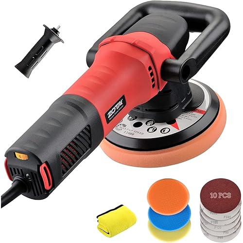 Car Buffer Polisher,6 inch Orbital Polisher,Dual Action Polisher with 6 Variable Speed, 750W Ramdom Orbital Polisher Buffer for Car Detailing,car buffers and polishers kit for Waxing Polishing.