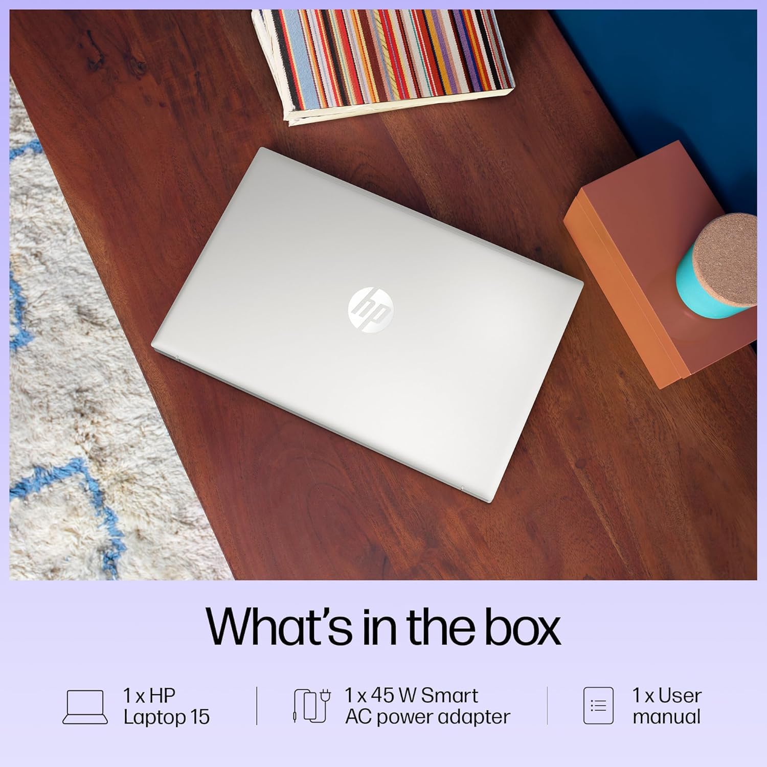 HP Laptop Computer, 15.6“ FHD Display, Intel 4-Core Processor, 16GB DDR4 RAM, 256GB PCIe SSD, WiFi 6, Bluetooth 5.3, USB-C, HDMI, Webcam, Numeric Keypad, Natural Silver, Windows 11 Home