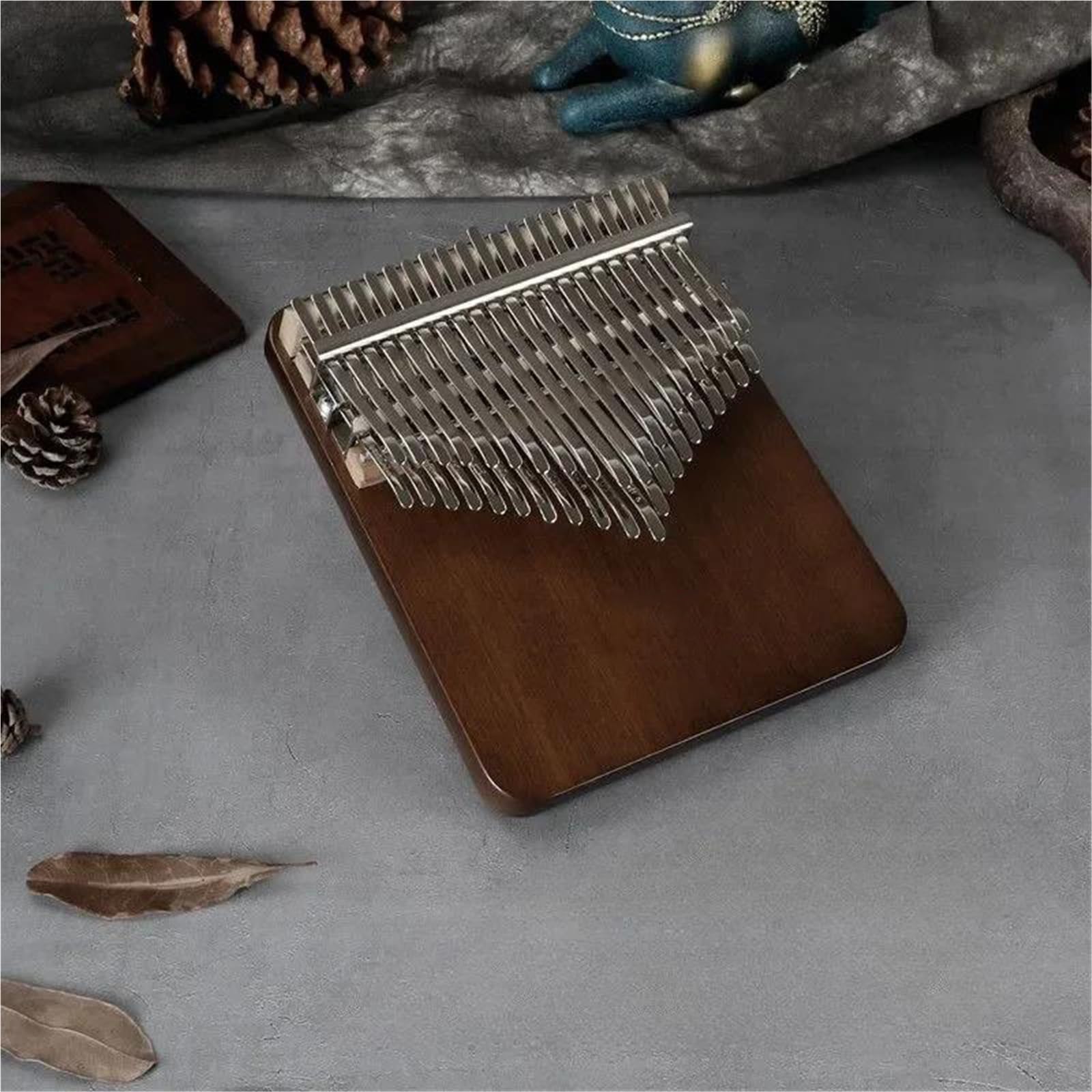 Daumenklavier Aus Walnussholz, 42 Melodien, Tragbares Kalimba-Miniatur-Tastaturinstrument Für Anfänger Für Üben Fingerklaviere