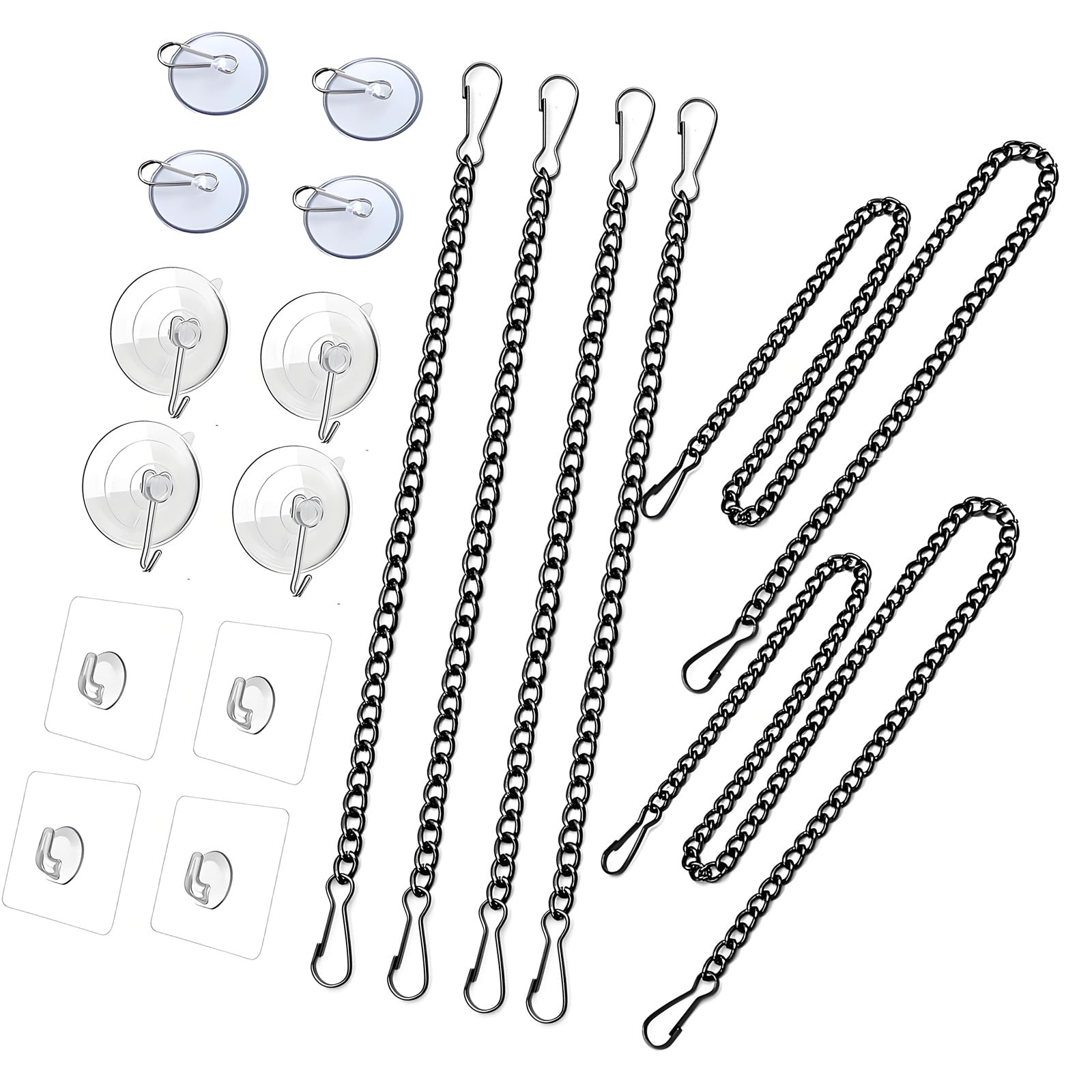 Limtula Multicolor Creative Glass Window Decors Chain Set Bright Color Modern Styles Pvc Component Hanging Chains For Stained Glass Window Colorful Hanging Chain Set