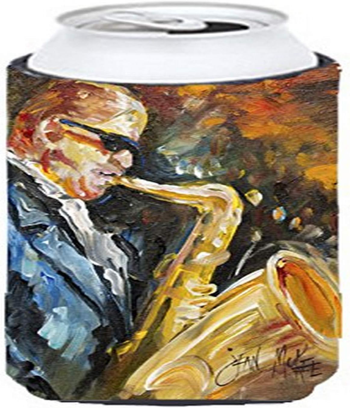 Caroline's Treasures JMK1186TBC Jazz Saxophone Tall Boy Hugger Can Cooler Sleeve Hugger Machine Washable Drink Sleeve Hugger Collapsible Insulator Beverage Insulated Holder