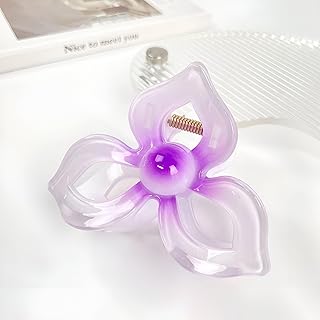 اكسسوارات شعر مضادة للانزلاق - مشابك شعر بلاستيكية مبتكرة للنساء، مصممة للشعر الكثيف على شكل زهرة ساحرة، تحمل الخصلات بشكل مريح دون انزلاق (قطعة واحدة باللون الموضح)