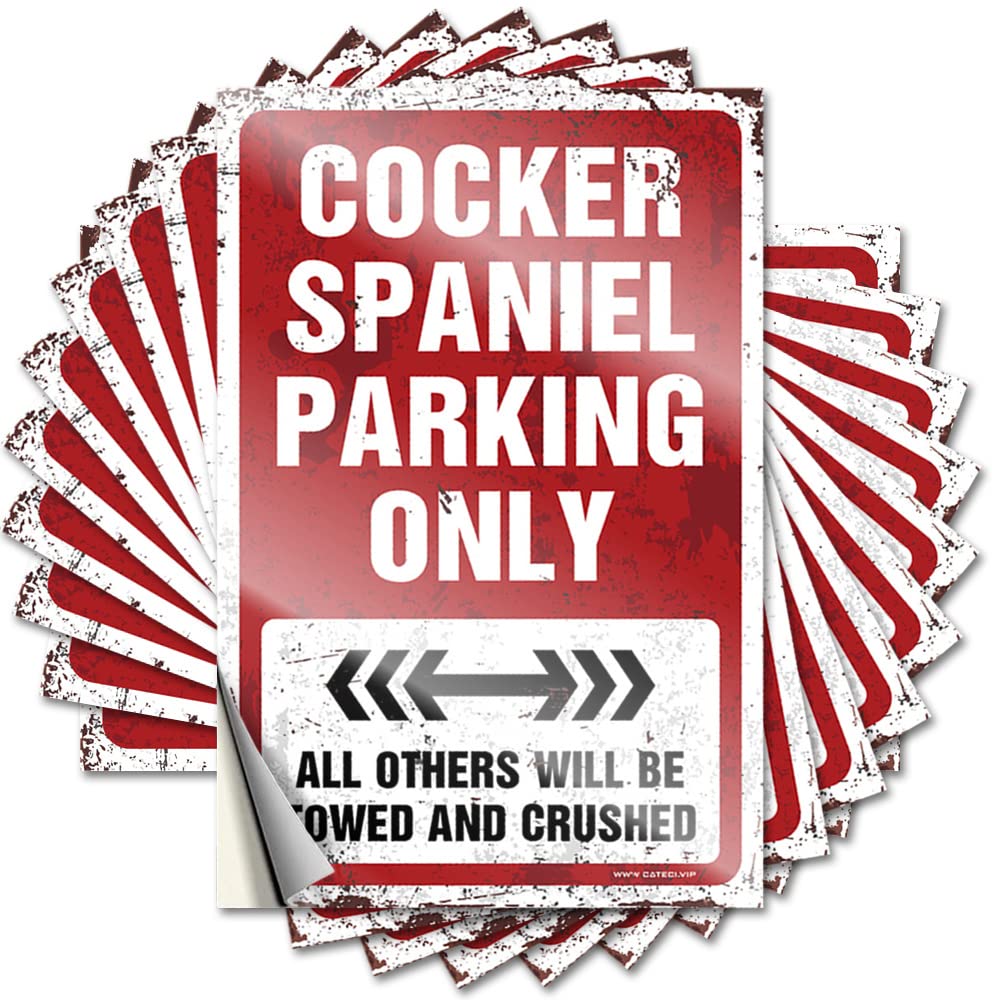 Decals Bathroom Gifts Humor Encouragement Cover Cocker Spaniel Parking Only - Scratch Resistant Stickers(12X18CM)
