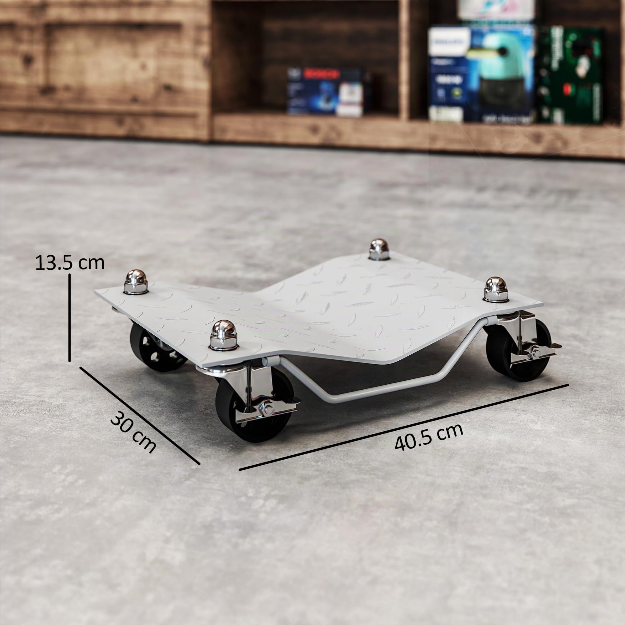 DURHAND Chariots de manutention de Voiture 680 kg 40,5 x 30 x 13,5 cm Gris