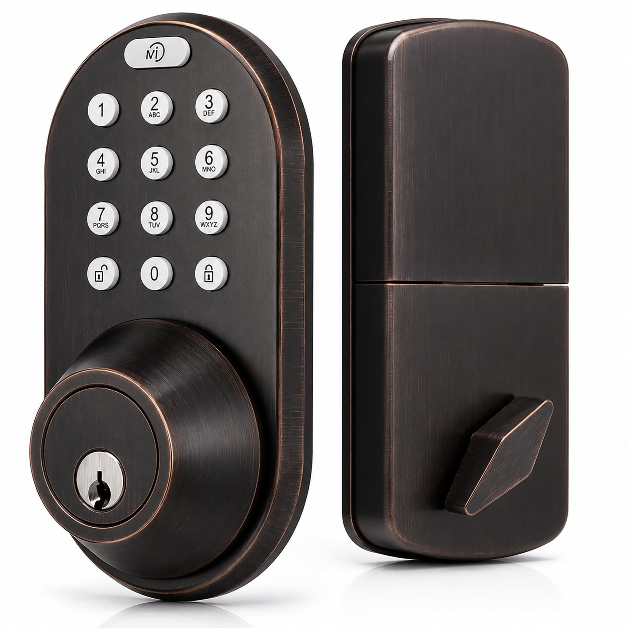 Photo 1 of MiLocks Keyless Entry Keypad, Electronic Door Lock, Oil Rubbed Bronze