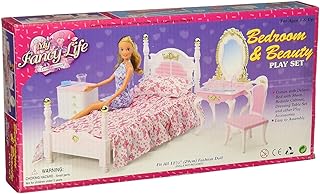 Dollhouse Furniture Bed Room and Beauty Play Set