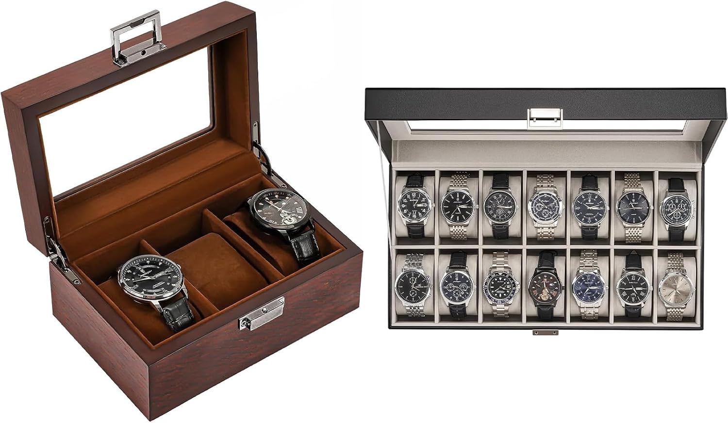ProCase Watch Organizer Bundle with 14 Slot Watch Display Case